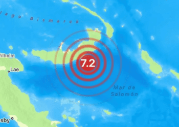 Emiten alerta de tsunami  en Papúa Nueva Guinea por terremoto de 7.2