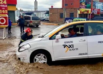 Lluvias intensas provocan caos en Pachuca