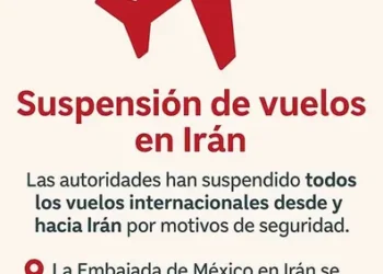Embajada de México en Irán suspende vuelos