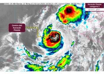 Huracán Flossie se fortalece a categoría 3