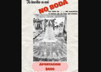 Le cancelan la boda y organiza una “No Boda” con cover de $600
