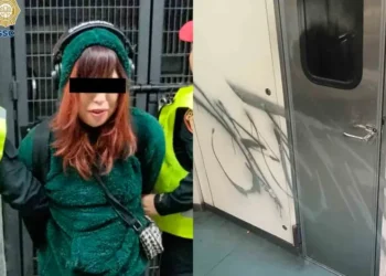Arrestan a mujer por hacer grafitis en el Metro