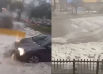 Granizada sorprende a Tlaquepaque