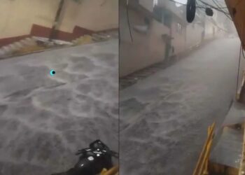 Lluvias convierten la “Esquina del Diablo” en peligrosa cascada en Álvaro Obregón