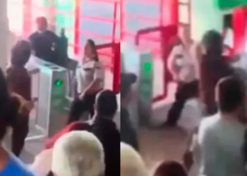 Pasajero agrede a policía en Metro de Monterrey; video se vuelve viral