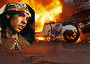 Natanael Cano se salva de un incendio vehicular en Hermosillo