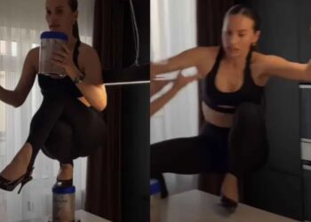 Influencer rusa se fractura la columna al intentar reto en tacones