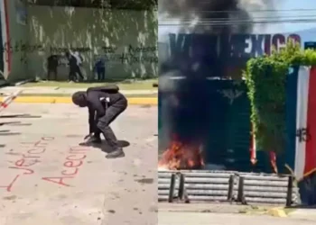 Normalistas atacan cuartel militar