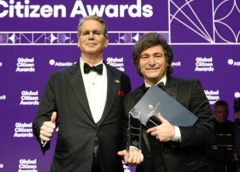 Javier Milei fue galardonado con el premio “Ciudadano Global”