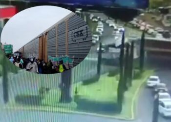 Muestran video del choque entre tren y autobús en Atlacomulco