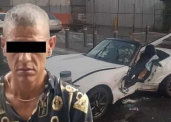 Robo y choque de convertible terminan en arresto en Monterrey
