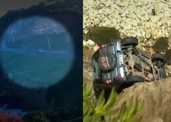 Madre e hijo sobreviven tras caer en barranco en Concón