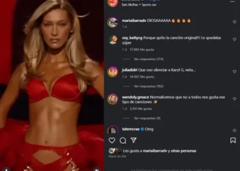 ¿Desaire a Karol G? Bella Hadid cambia el audio de su desfile y causa polémica