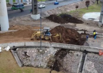 Reparan grieta en Puente de la Concordia tras fuertes lluvias