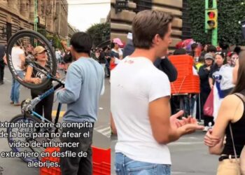 Staff de influencer extranjero genera polémica en desfile de Alebrijes