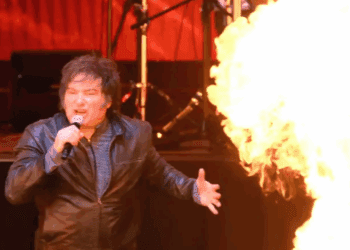 Milei mezcla política y rock en un país al borde del colapso económico