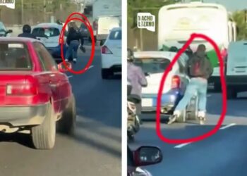 Patinador desafía la muerte en plena Zaragoza