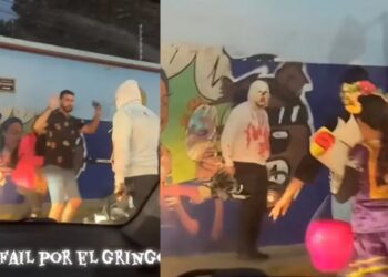 Turista cree que lo asaltan y entra en pánico al ver a “Jason”