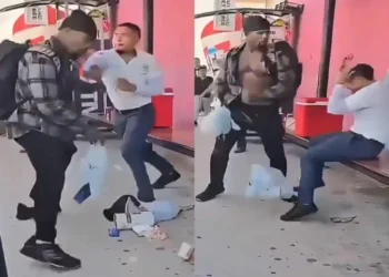 Pelea entre taxistas y turista en Playa del Carmen