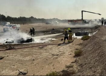 Avión Tejas de la Fuerza Aérea India cae en feria aérea de Dubái