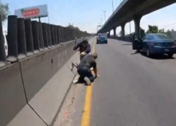 Captan riña entre automovilistas en la México-Querétaro