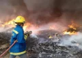 Quema mal controlada desata incendio en encierro de Estrella Blanca en Mineral de la Reforma
