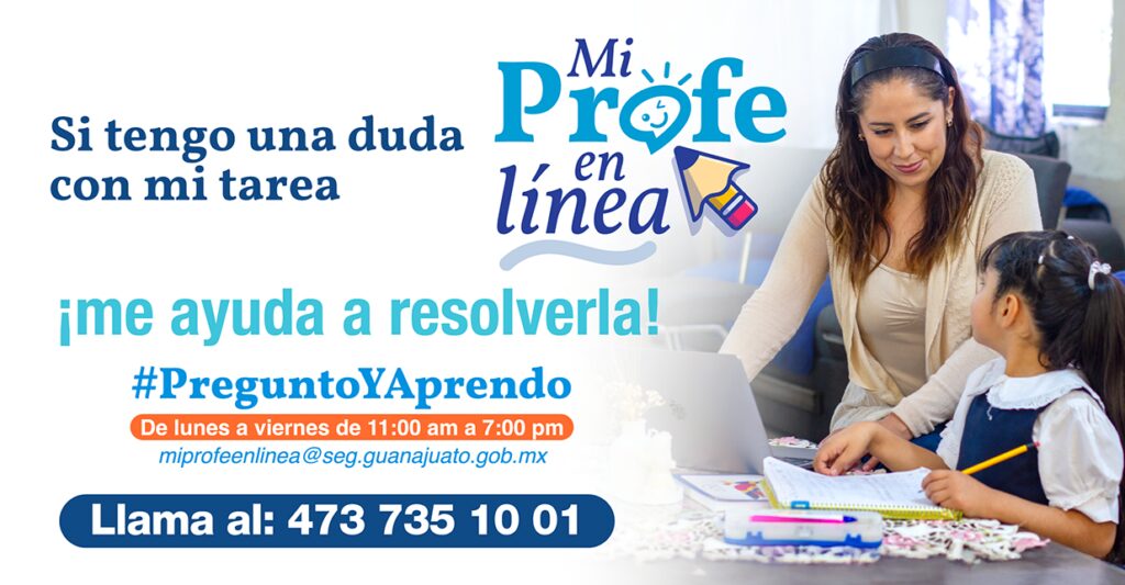 Mi profe en línea” acompaña a estudiantes guanajuatenses