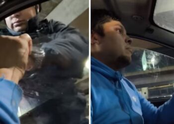 Conductor entra en crisis nerviosa tras amenaza de un policía
