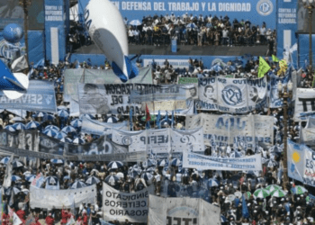 Protesta sindical masiva contra reforma laboral en Argentina