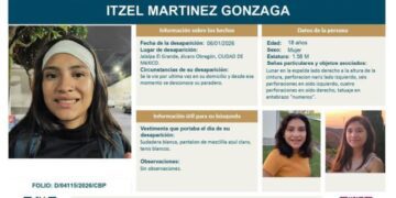 Activan ficha de búsqueda por desaparición de Itzel Martínez Gonzaga en Álvaro Obregón