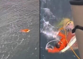 Pescador resiste casi un día en el mar al sujetarse a una puerta flotante en Brasil