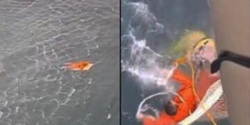 Pescador resiste casi un día en el mar al sujetarse a una puerta flotante en Brasil