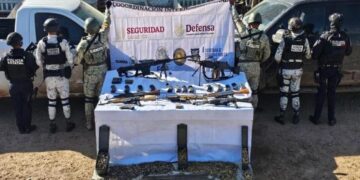 Ejército y Guardia Nacional incautan fusil Barret y arsenal en Guachochi