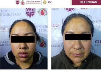 Detienen a dos presuntas integrantes de grupo criminal en el oriente de la CDMX